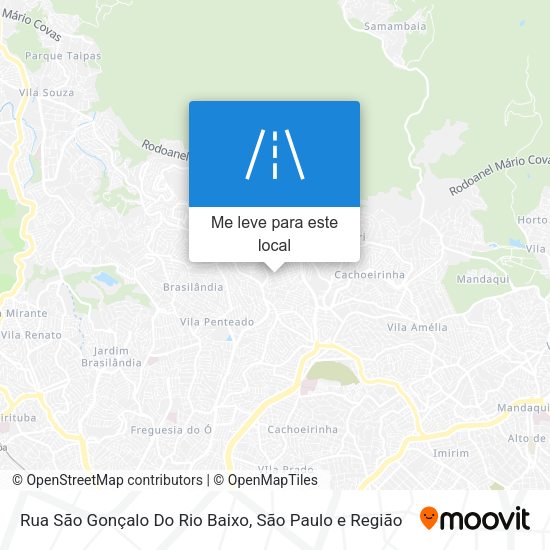 Rua São Gonçalo Do Rio Baixo mapa