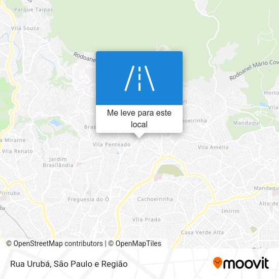 Rua Urubá mapa