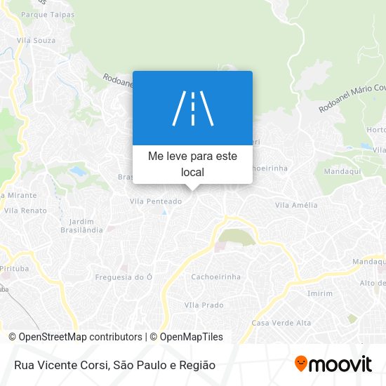Rua Vicente Corsi mapa