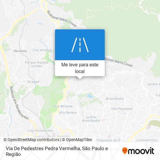 Via De Pedestres Pedra Vermelha mapa