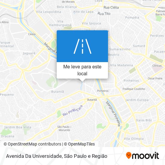 Avenida Da Universidade mapa