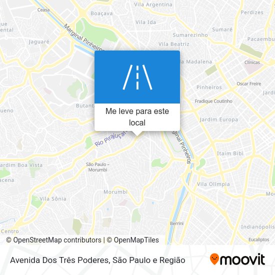 Avenida Dos Três Poderes mapa