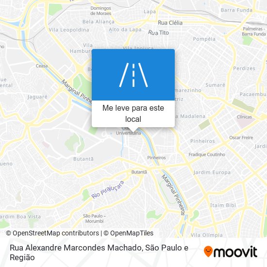 Rua Alexandre Marcondes Machado mapa