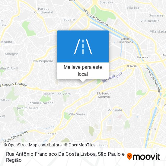 Rua Antônio Francisco Da Costa Lisboa mapa