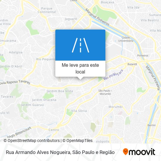 Rua Armando Alves Nogueira mapa
