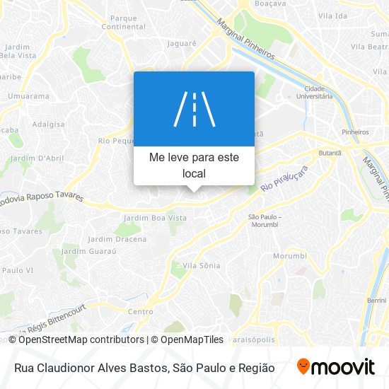 Rua Claudionor Alves Bastos mapa