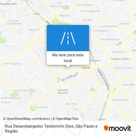 Rua Desembargador Teodomiro Dias mapa