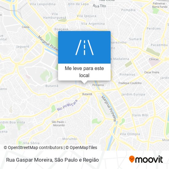 Rua Gaspar Moreira mapa