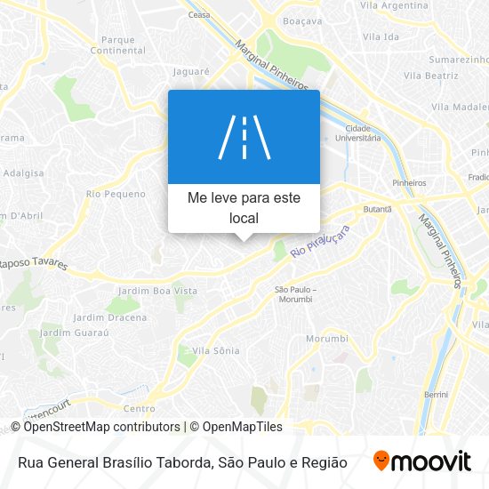 Rua General Brasílio Taborda mapa