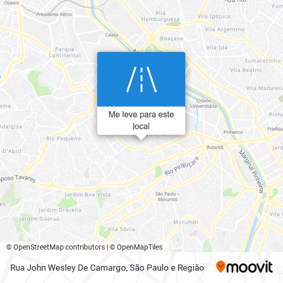 Rua John Wesley De Camargo mapa