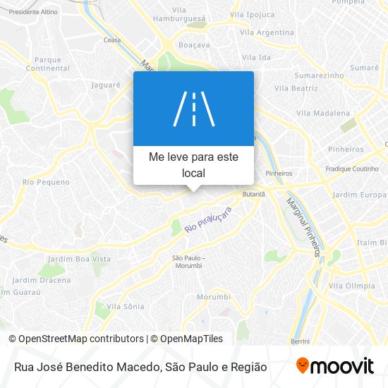 Rua José Benedito Macedo mapa