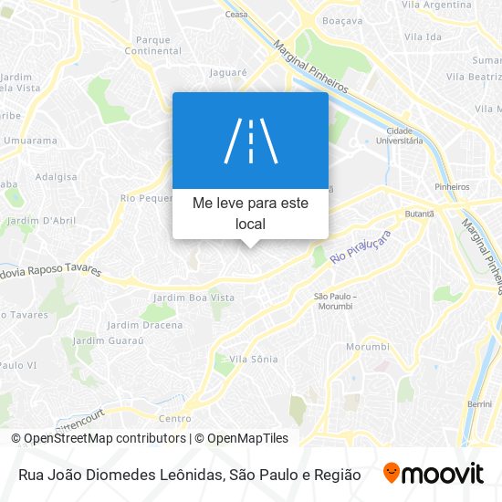 Rua João Diomedes Leônidas mapa