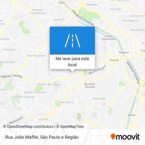Rua João Maffei mapa