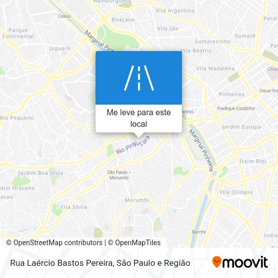 Rua Laércio Bastos Pereira mapa