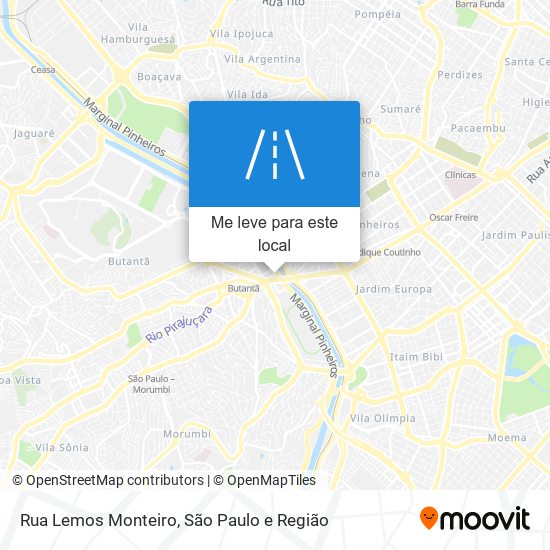 Rua Lemos Monteiro mapa