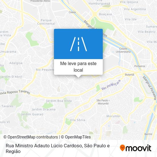 Rua Ministro Adauto Lúcio Cardoso mapa
