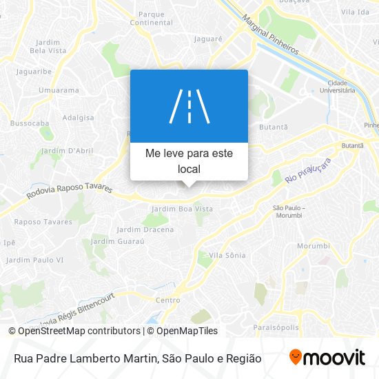 Rua Padre Lamberto Martin mapa