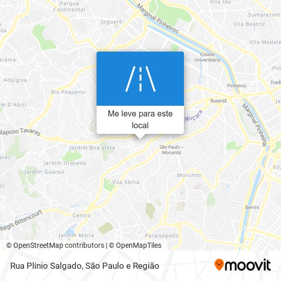 Rua Plínio Salgado mapa