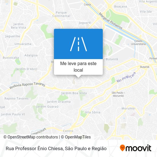 Rua Professor Ênio Chiesa mapa