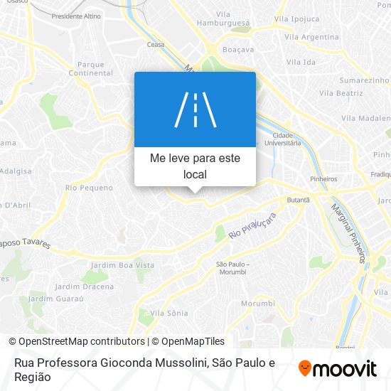 Rua Professora Gioconda Mussolini mapa