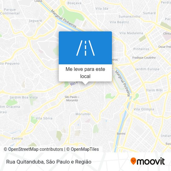 Rua Quitanduba mapa
