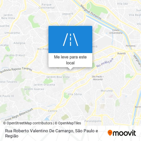 Rua Roberto Valentino De Camargo mapa