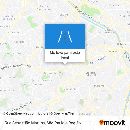 Rua Sebastião Martins mapa