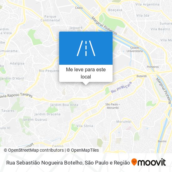 Rua Sebastião Nogueira Botelho mapa