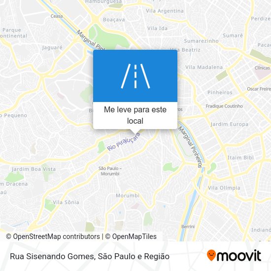 Rua Sisenando Gomes mapa