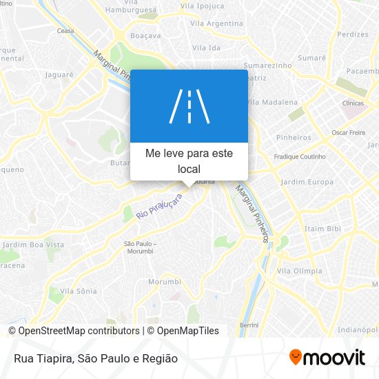 Rua Tiapira mapa