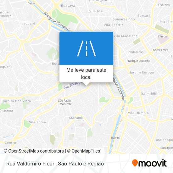 Rua Valdomiro Fleuri mapa
