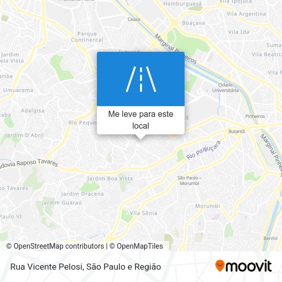 Rua Vicente Pelosi mapa