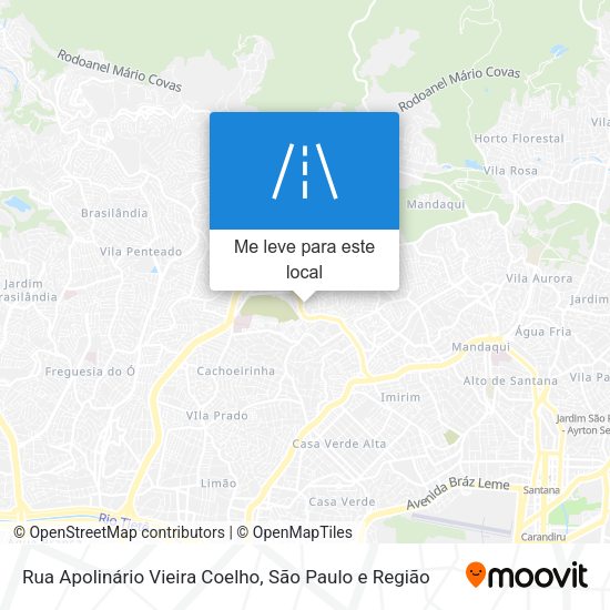 Rua Apolinário Vieira Coelho mapa
