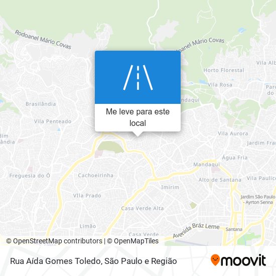 Rua Aída Gomes Toledo mapa