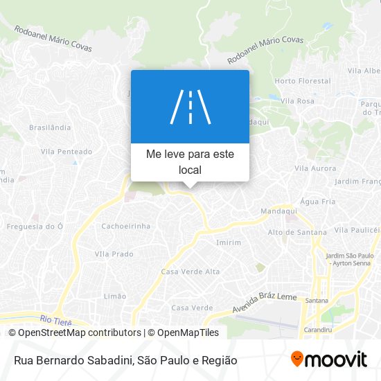 Rua Bernardo Sabadini mapa