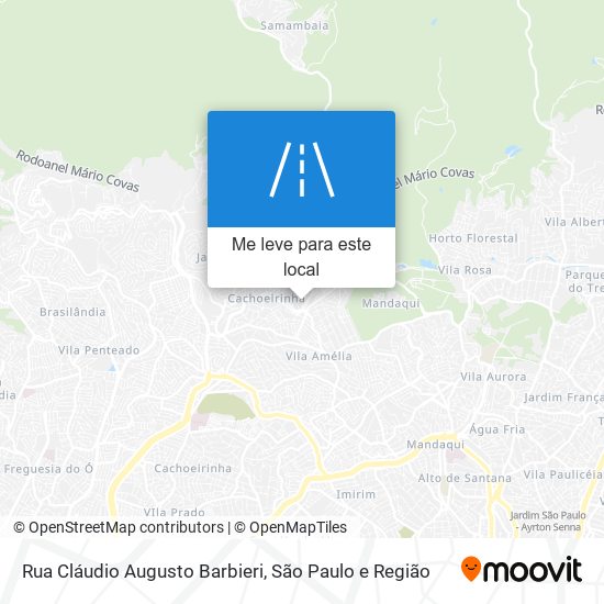 Rua Cláudio Augusto Barbieri mapa