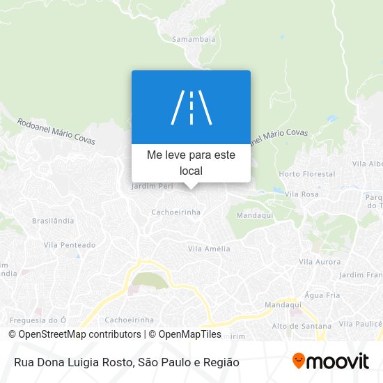 Rua Dona Luigia Rosto mapa