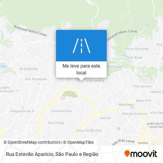 Rua Estevão Aparício mapa
