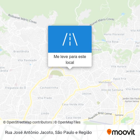 Rua José Antônio Jacoto mapa