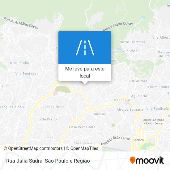 Rua Júlia Sudra mapa