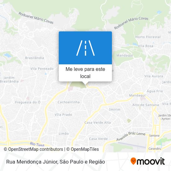 Rua Mendonça Júnior mapa