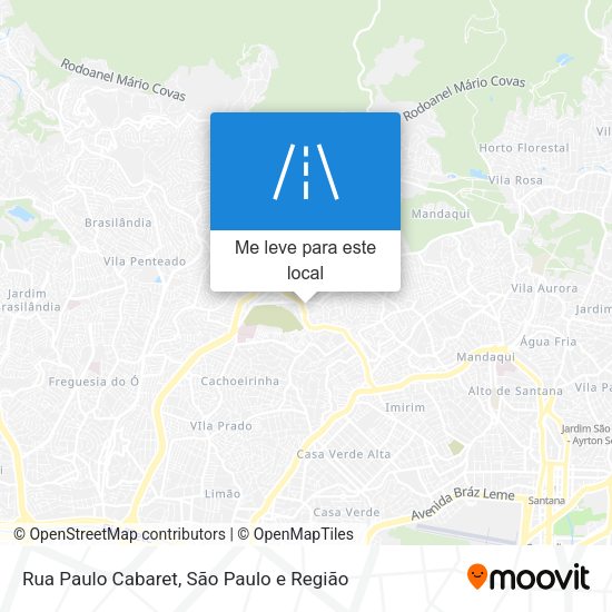 Rua Paulo Cabaret mapa