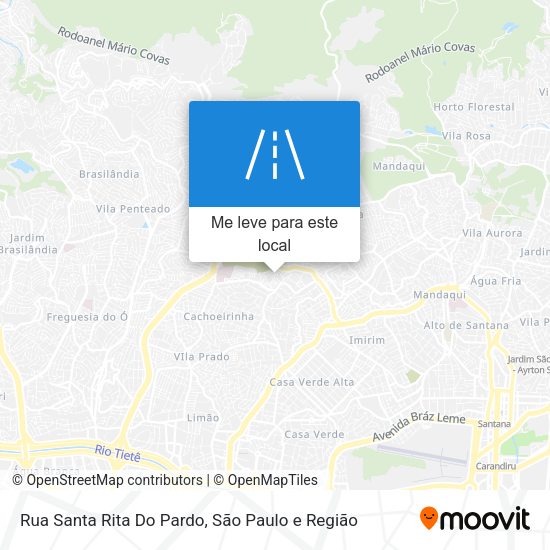 Rua Santa Rita Do Pardo mapa
