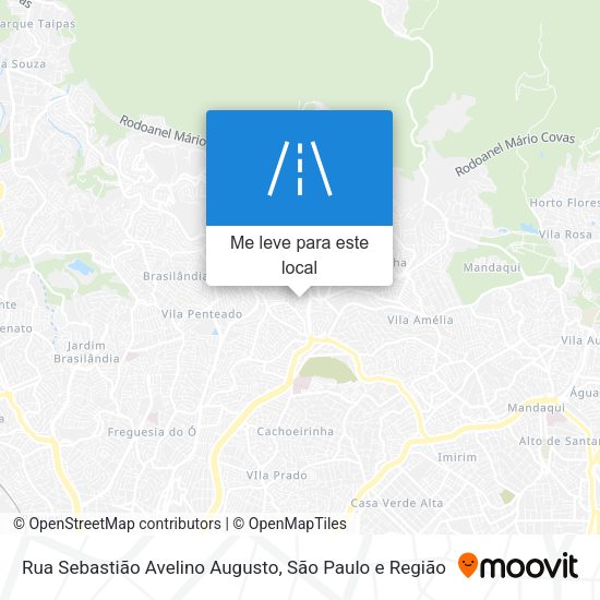 Rua Sebastião Avelino Augusto mapa