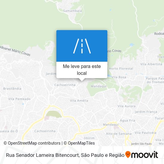 Rua Senador Lameira Bitencourt mapa