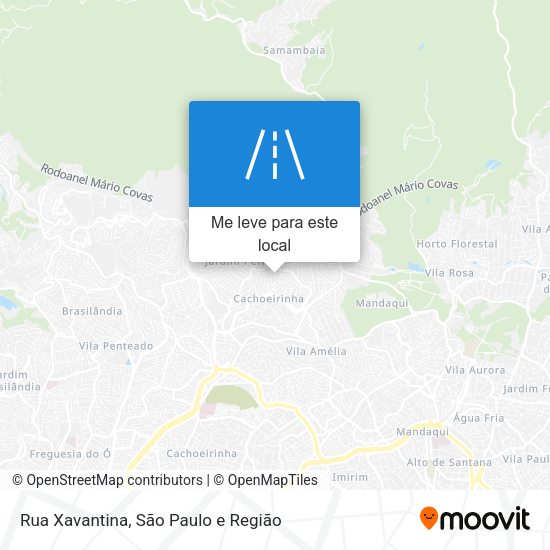 Rua Xavantina mapa