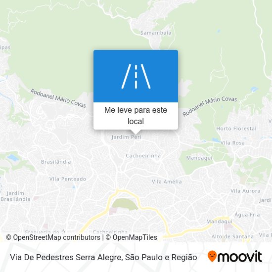 Via De Pedestres Serra Alegre mapa