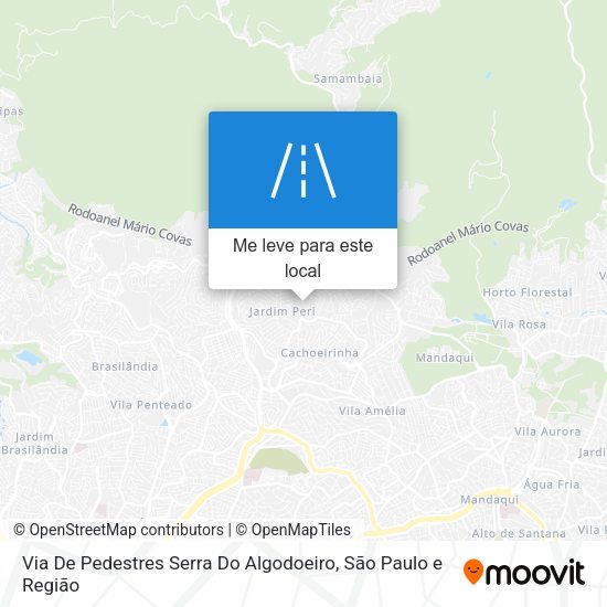 Via De Pedestres Serra Do Algodoeiro mapa