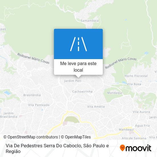 Via De Pedestres Serra Do Caboclo mapa