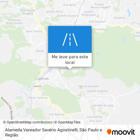 Alameda Vereador Savério Agostinelli mapa